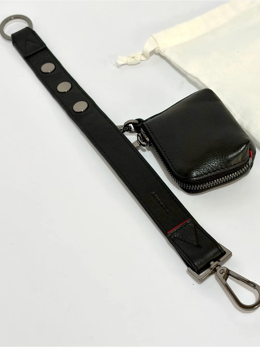 Hammitt Black Leather Edwards Strap Extender (Syd Pouch Attachment)
